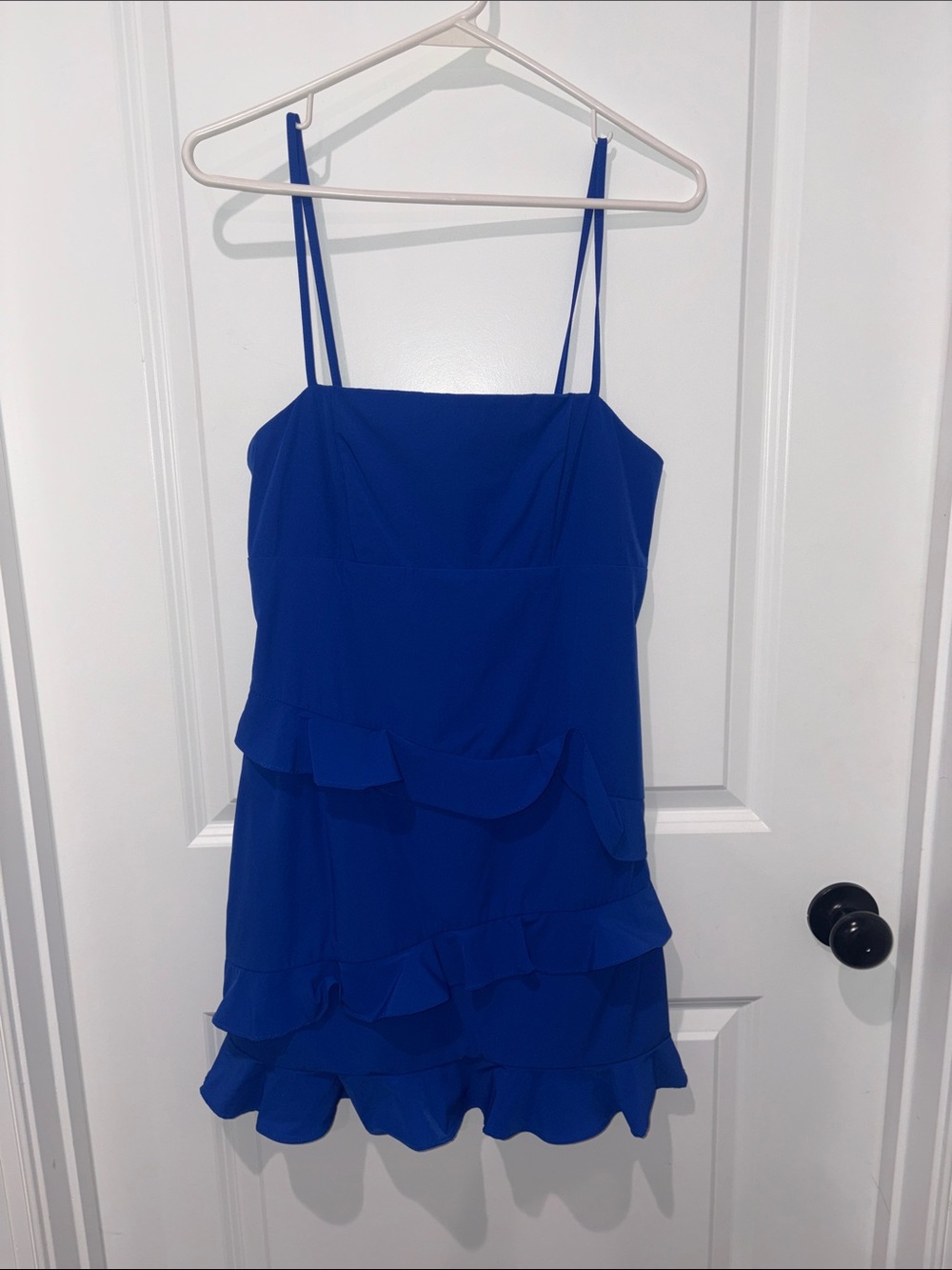 TCEC Royal Blue Ruffle Mini Dress